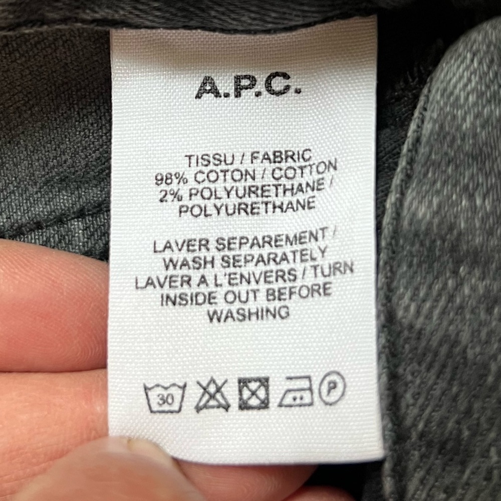 APC Petit Standard Jean Droit Etroit Mens Jeans Size 30 - Picture 4 of 8